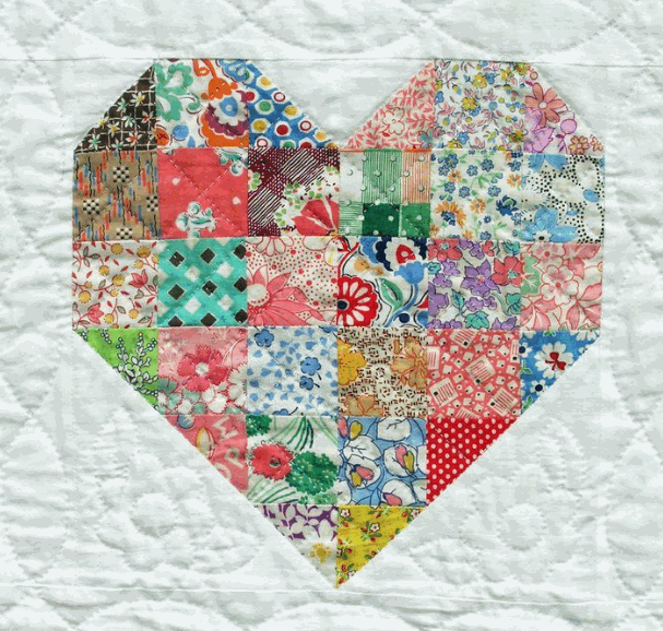 quilted heart block