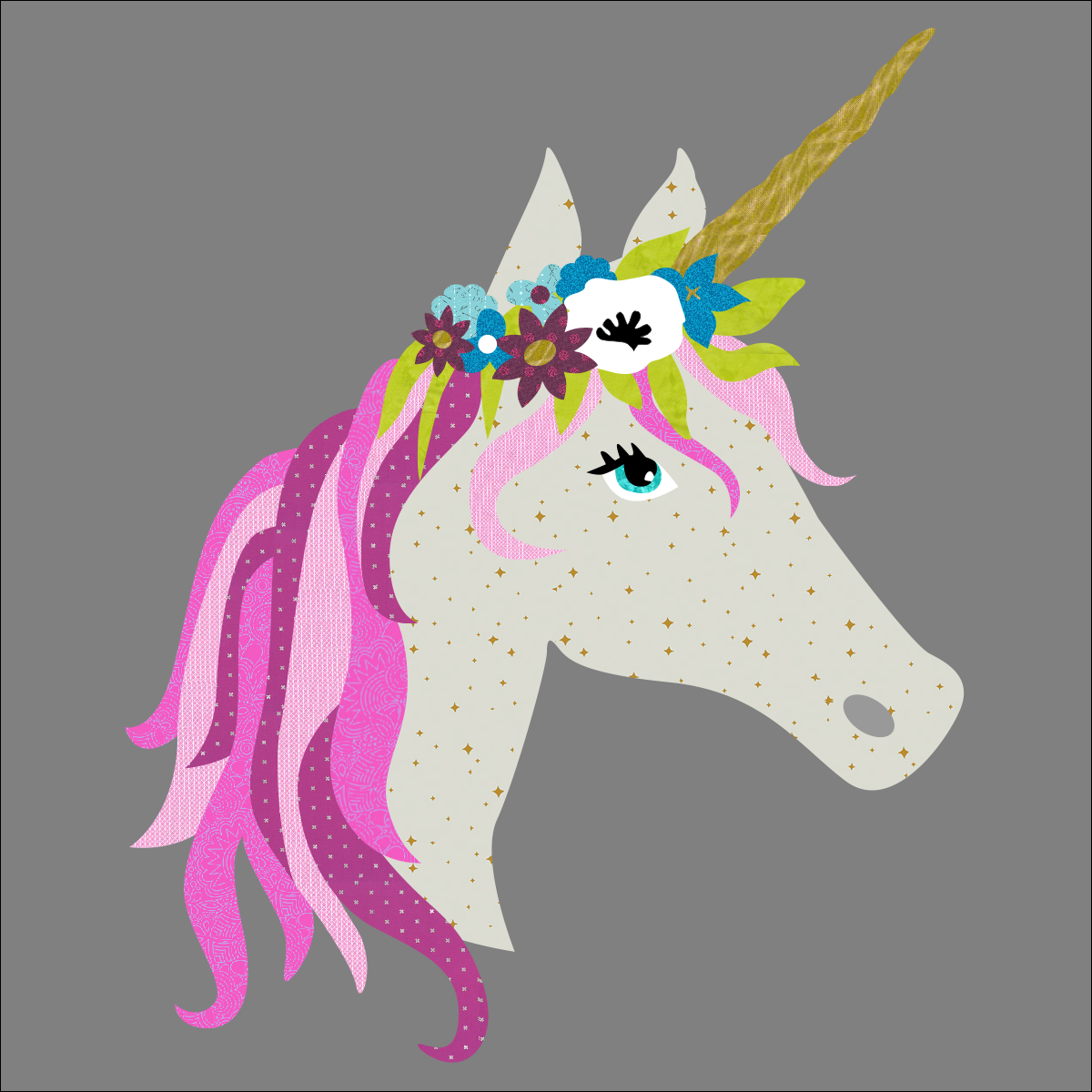 Unicornia - Pattern - amethyst colorway