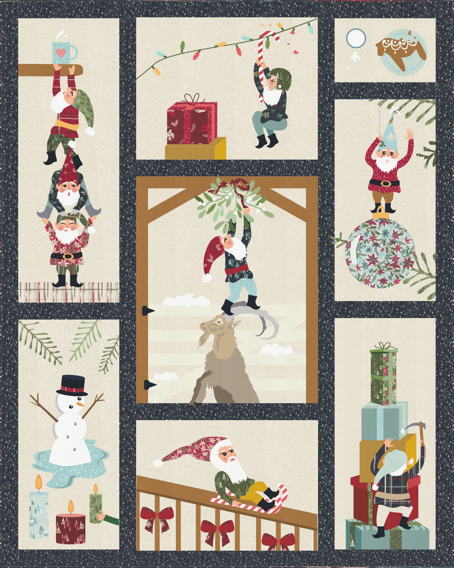 Laser-cut Kit: "Christmas Mischief" Block 7: Ornament Swing