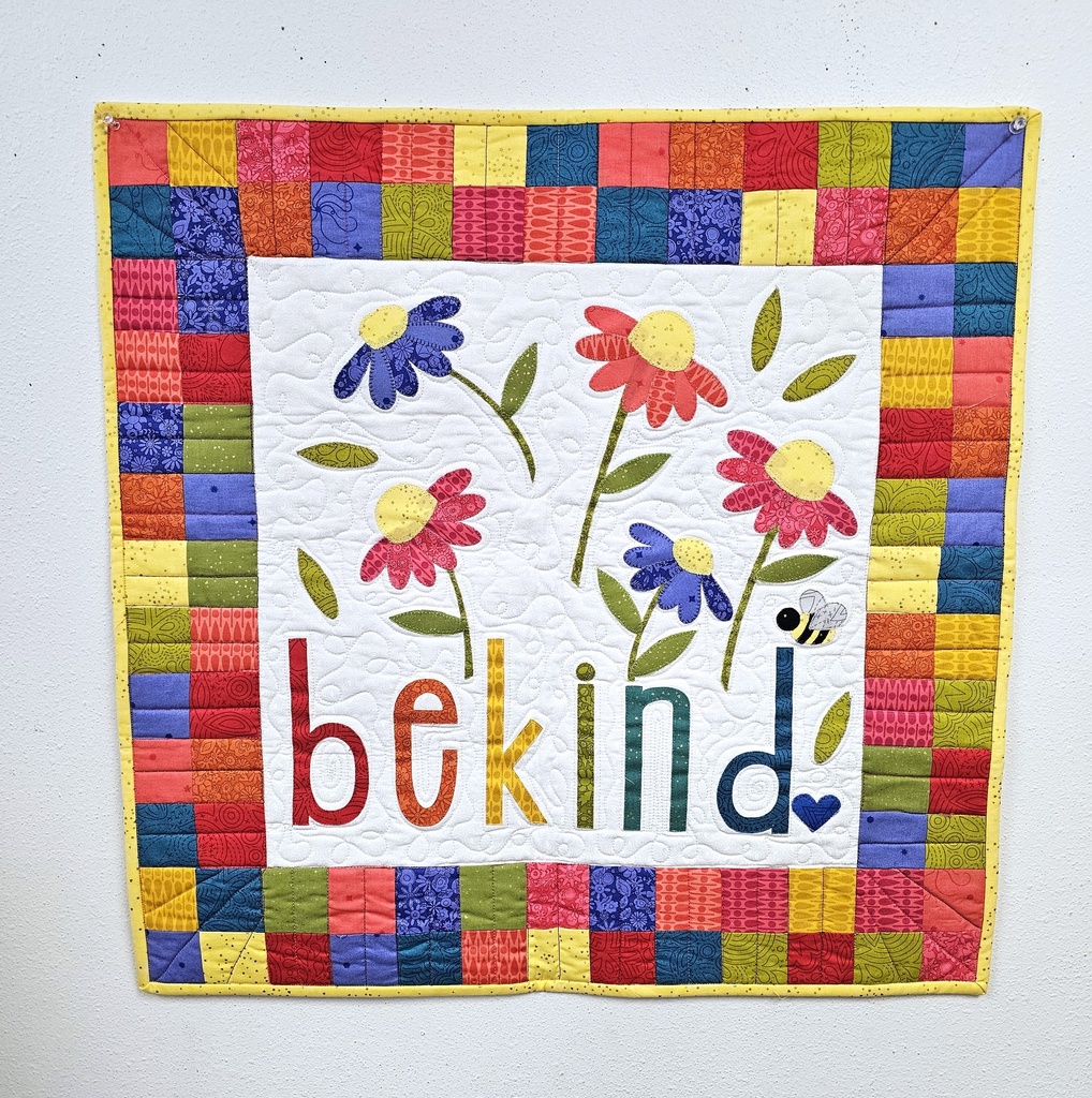 Laser-cut Kit: "Be Kind Mini Quilt-'Remix'" by Ameroonie Designs