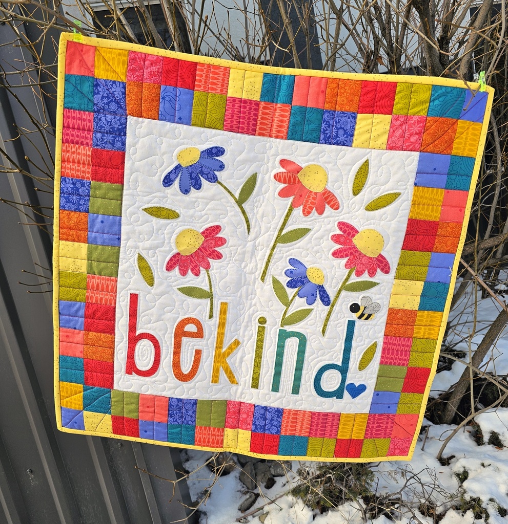 Laser-cut Kit: "Be Kind Mini Quilt-'Remix'" by Ameroonie Designs