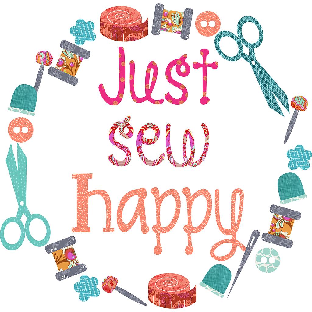 Laser-cut Kit: "Just Sew Happy-Summer" by Tied with a Ribbon