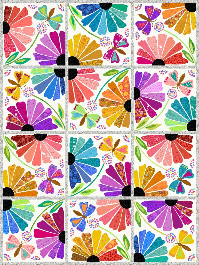 Laser-cut Kit: "Garden Party" - Scrappy Cottons by Laura Heine