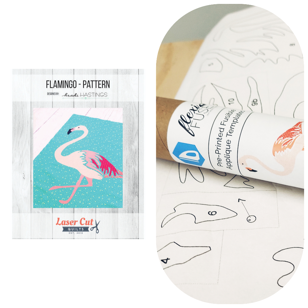 Bundle: Pattern and Preprinted FlexiFuse: "Flamingo" by Madi Hastings