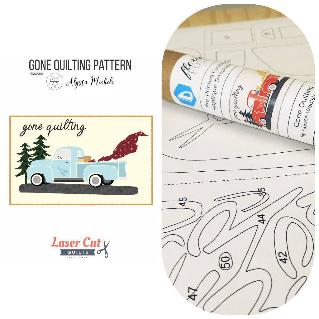 Bundle: Pattern and Preprinted FlexiFuse: "Gone Quilting" by Alyssa Woolstenhulme