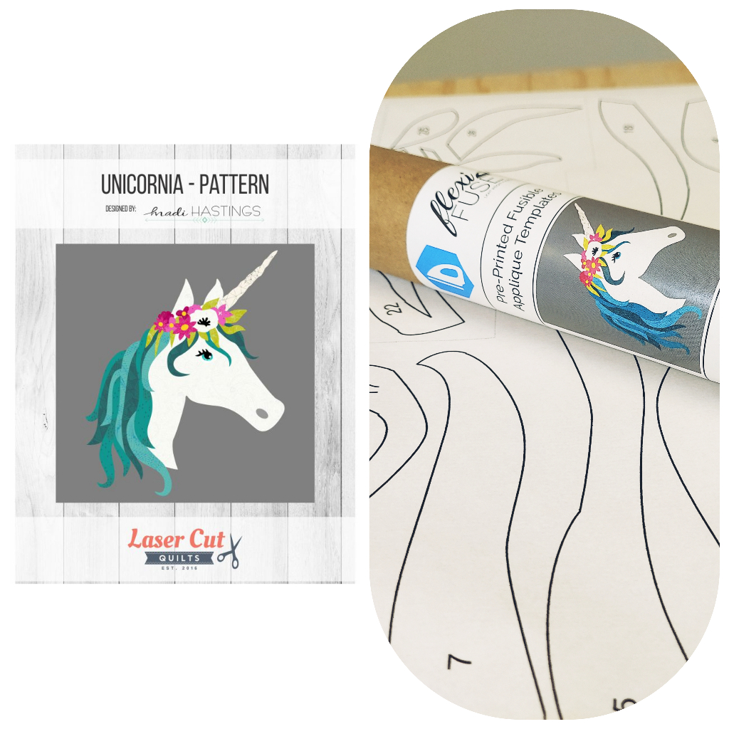 Bundle: Pattern and Preprinted FlexiFuse: "Unicornia" by Madi Hastings