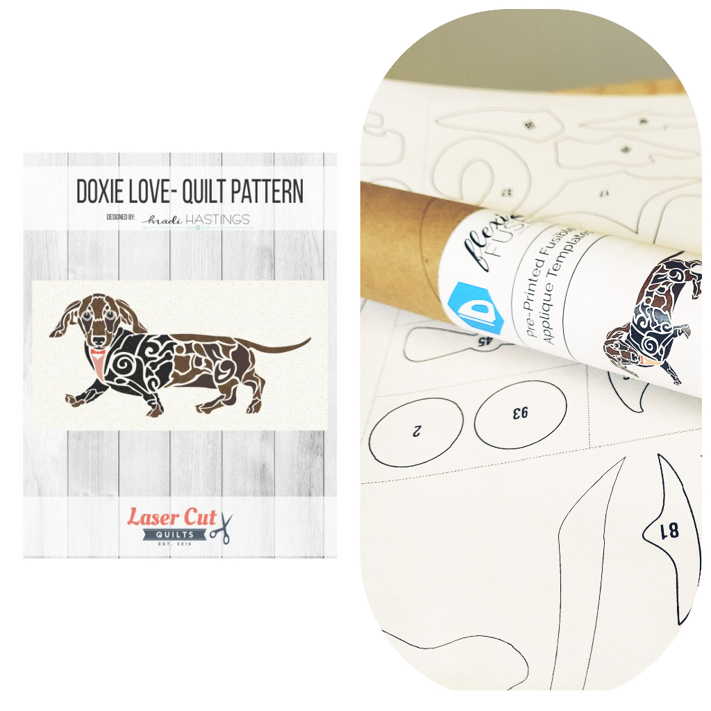 Bundle: Pattern and Preprinted FlexiFuse: "Doxie Love" by Madi Hastings