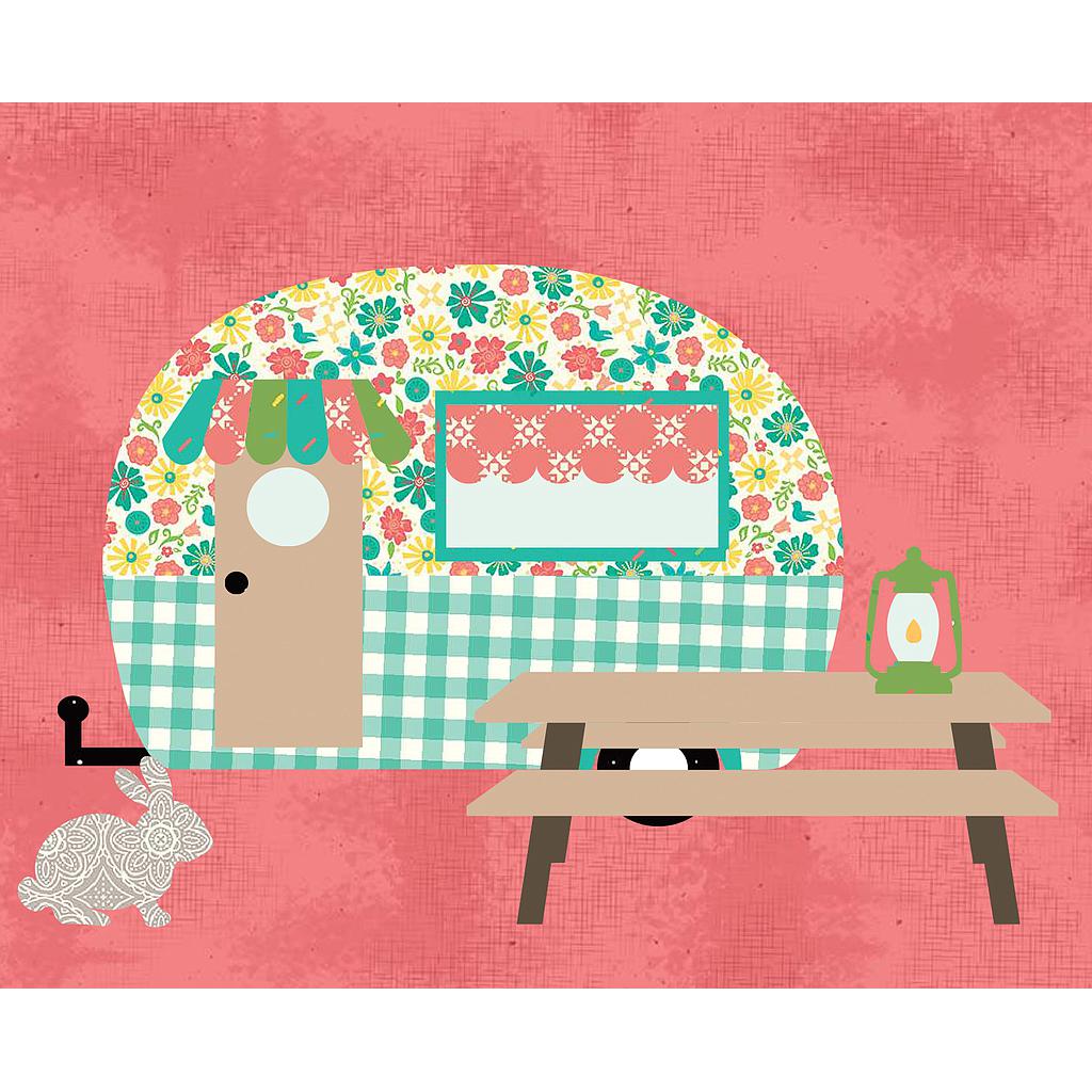 Laser-cut Kit: "A Year of Happy Camping" Block 4 by Ashley-K Designs