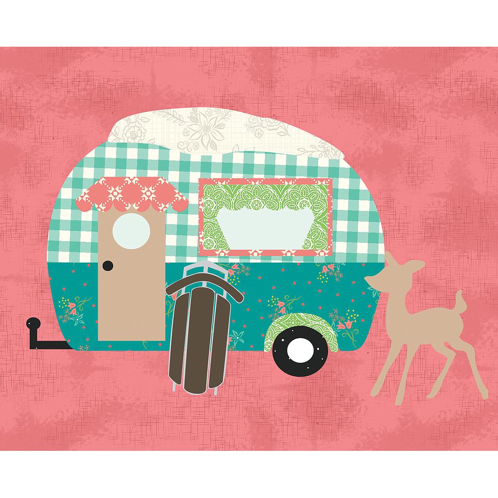 Laser-cut Kit: "A Year of Happy Camping" Block 12