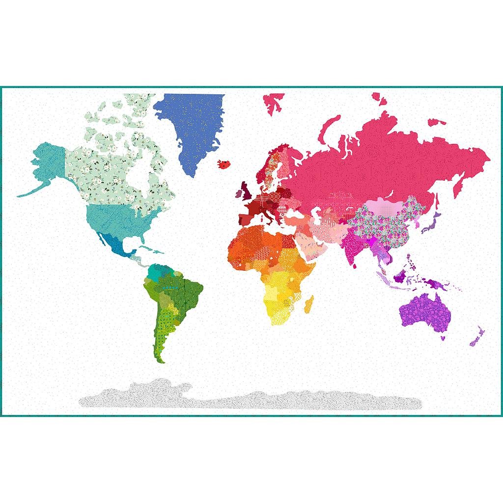 Laser-cut Kit: "World Map" by Linabella