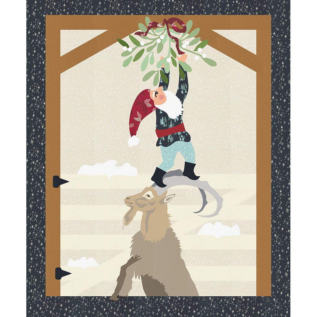 Laser-cut Kit: "Christmas Mischief" Block 4: Kiss the Goat by Madi Hastings