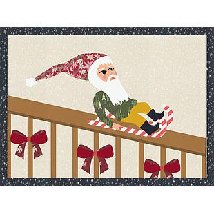 Laser-cut Kit: "Christmas Mischief" Block 5: Ride the Banister by Madi Hastings