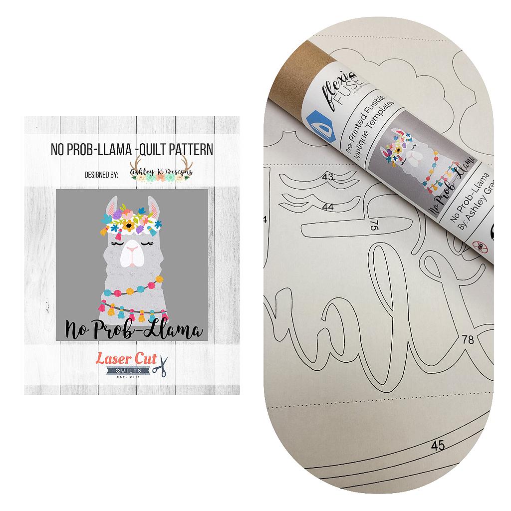 Bundle: Pattern and Preprinted FlexiFuse: "No Prob-Llama" by Ashley-K Designs