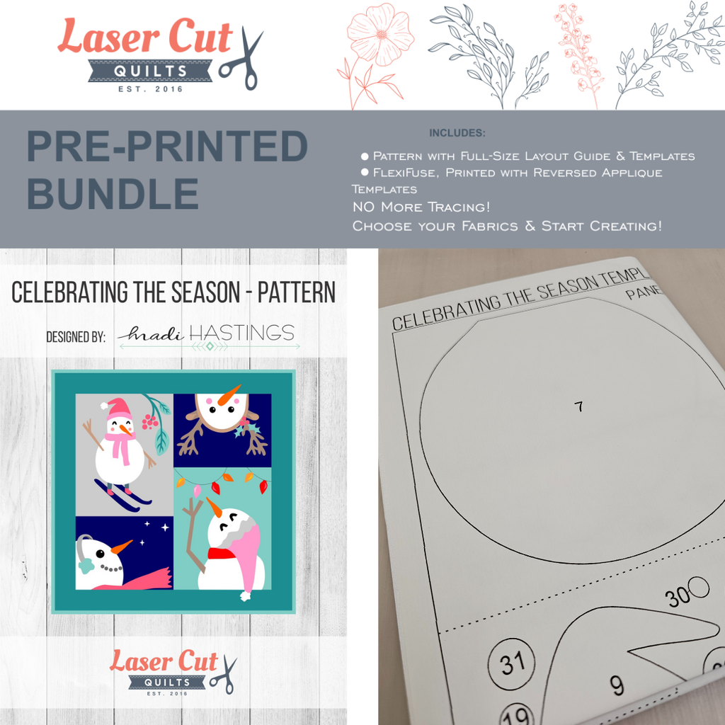 Bundle: Pattern and Preprinted FlexiFuse: "Celebrating the Season" by Madi Hastings