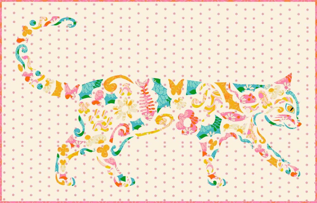 Bundle: Pattern and Preprinted FlexiFuse: "Feline" by Ashley-K Designs