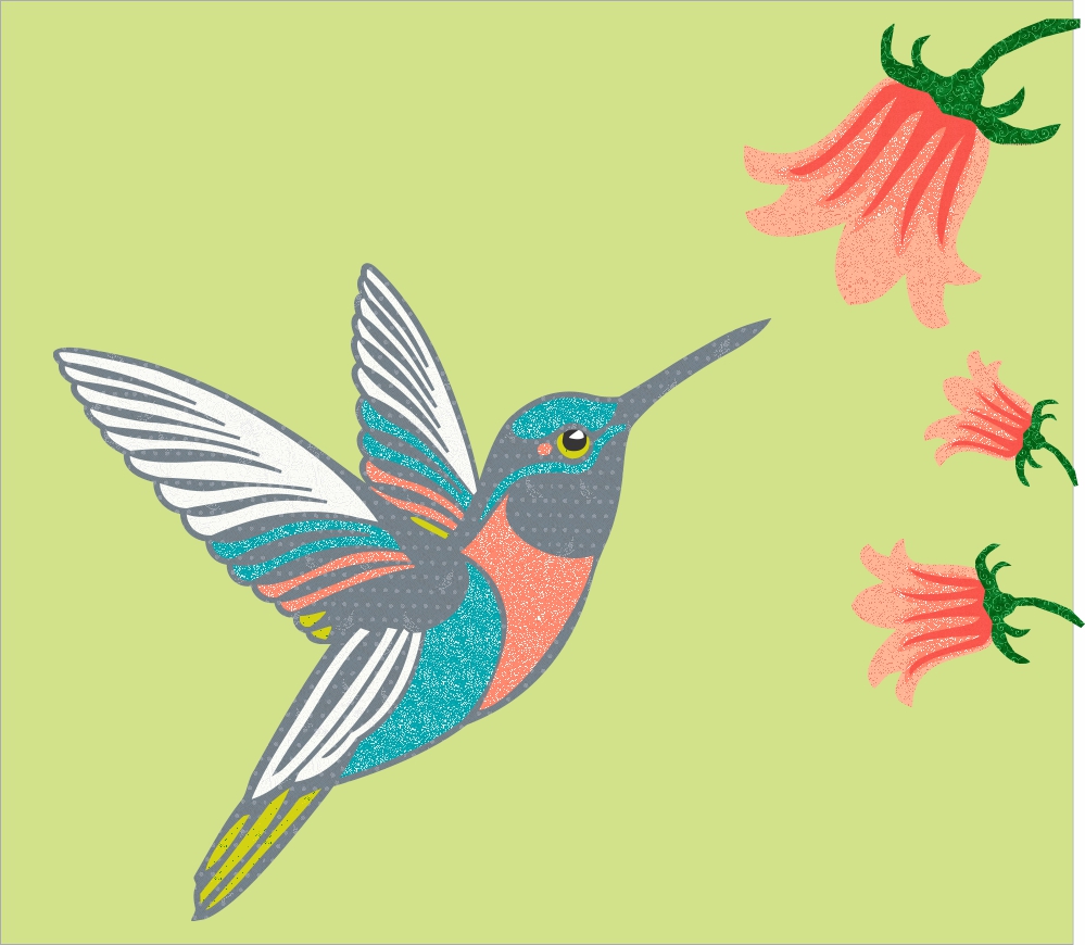 Bundle: Pattern and Preprinted FlexiFuse: "Hummingbird" by Madi Hastings