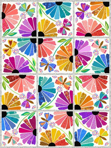 Laser-cut Kit: "Garden Party" - Scrappy Cottons by Laura Heine PREORDER DEC 2025