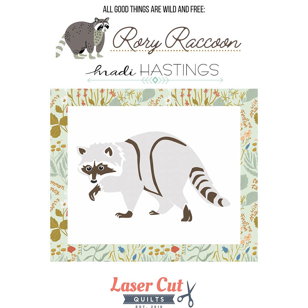 Laser-cut Kit: "All Good Things are Wild and Free - Rory Raccoon" by Madi Hastings
