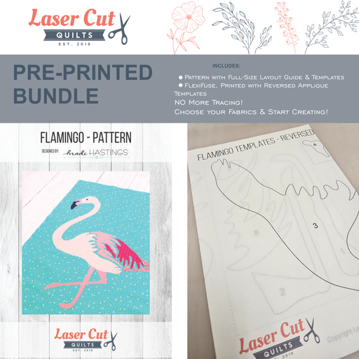 Bundle: Pattern and Preprinted FlexiFuse: "Flamingo" by Madi Hastings