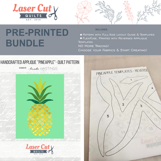 Bundle: Pattern and Preprinted FlexiFuse: "Pineapple" by Madi Hastings