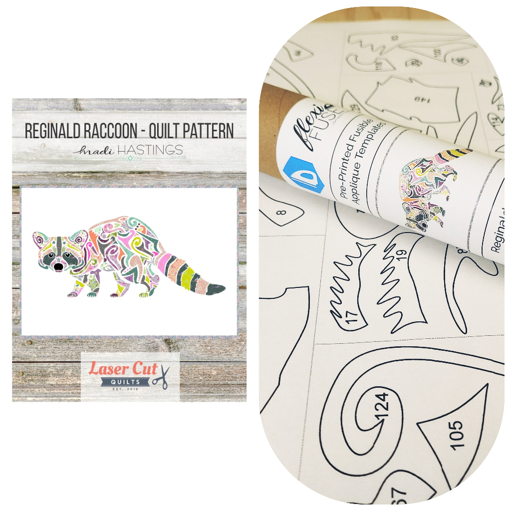 Bundle: Pattern and Preprinted FlexiFuse: "Reginald Raccoon" by Madi Hastings