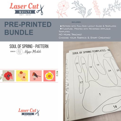 Bundle: Pattern and Preprinted FlexiFuse: "Soul of Spring" by Alyssa Woolstenhulme