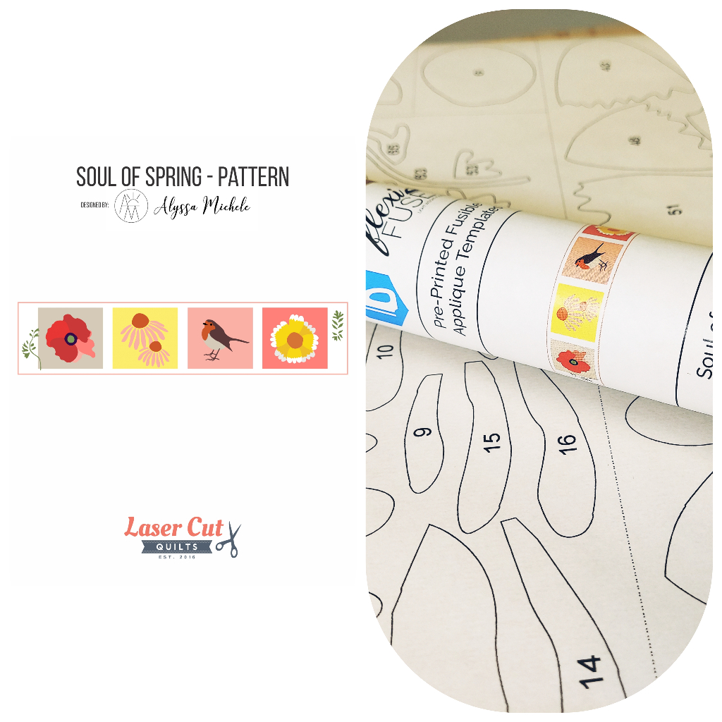 Bundle: Pattern and Preprinted FlexiFuse: "Soul of Spring" by Alyssa Woolstenhulme