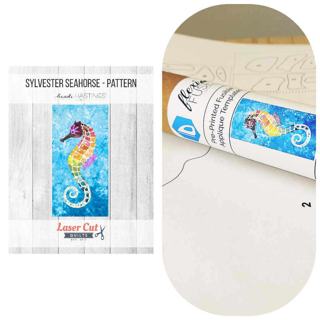Bundle: Pattern and Preprinted FlexiFuse: "Sylvester Seahorse" by Madi Hastings