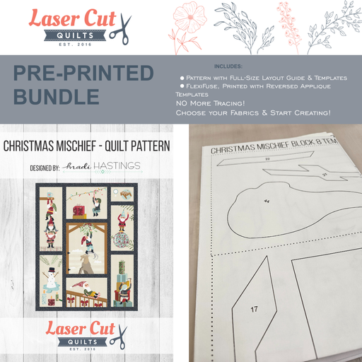 Bundle: Pattern and Preprinted FlexiFuse: "Christmas Mischief" by Madi Hastings