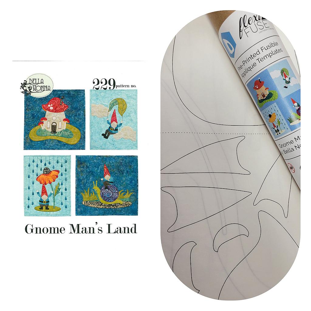 Bundle: Pattern and Preprinted FlexiFuse: "Gnome Man's Land" by Bella Nonna Designs
