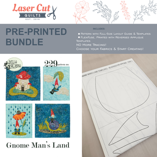 Bundle: Pattern and Preprinted FlexiFuse: "Gnome Man's Land" by Bella Nonna Designs