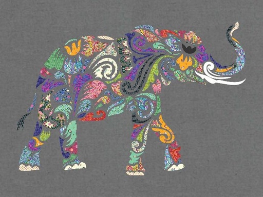 Bundle: Pattern and Preprinted FlexiFuse: "Holi Ganesha" by Madi Hastings