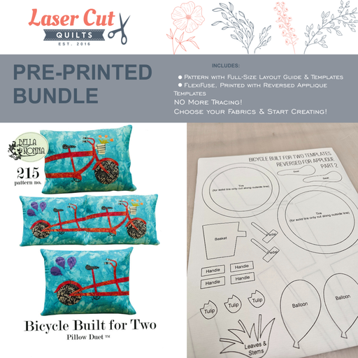 Bundle: Pattern and Preprinted FlexiFuse: "Bicycle Built for Two" by Bella Nonna Designs