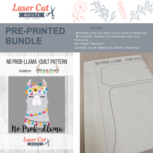 Bundle: Pattern and Preprinted FlexiFuse: "No Prob-Llama" by Ashley-K Designs