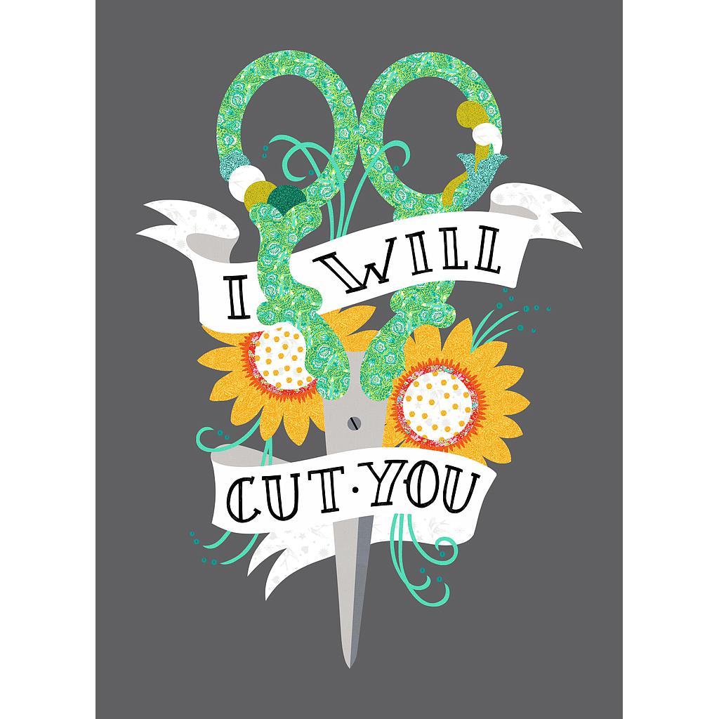 Laser-cut Kit: "I Will Cut You-Glimmer by Punkin Patch Craft Designs