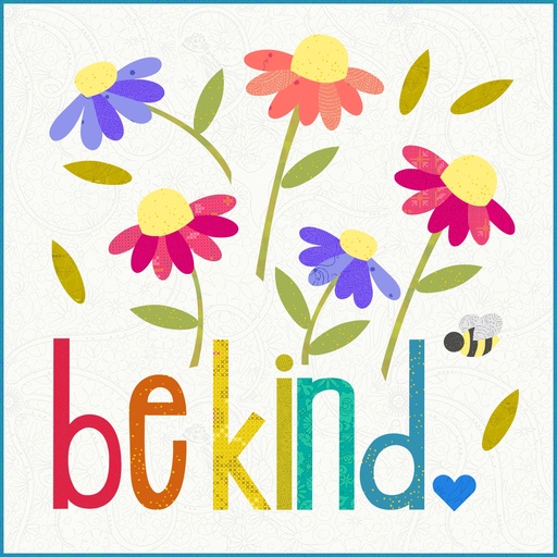 Laser-cut Kit: "Be Kind Mini Quilt-'Remix'" by Ameroonie Designs